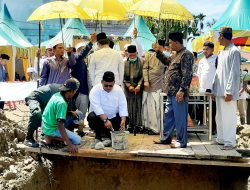 Wabup Fauzi Yusuf Letakan Batu Pertama Masjid Baitussalam