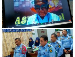 Pejabat Lapas Lhoksukon Ikuti Zoom Meeting dengan Kemenkumham Aceh