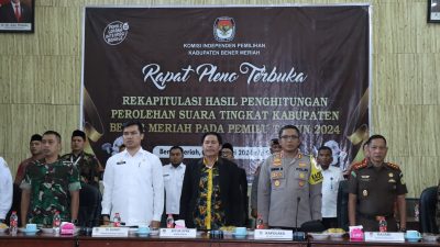 Kapolres Bener Meriah Hadiri Rapat Pleno Terbuka Rekapitulasi Pemilu 