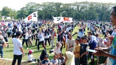 Ramai Peminat Senam Gemoy Prabowo Gibran di Aceh Tamiang