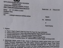Status Kredit Macet Ubi Kayu BAS Naik Kelas di Polda Aceh