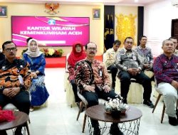 Jajaran Kanwil Kemenkumham Aceh, Saksikan Yasonna H. Laoly Lantik Pimti Madya dan Pratama