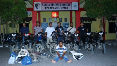 Spesialis Curanmor  Ditangkap Satreskrim Polres Aceh Utara 