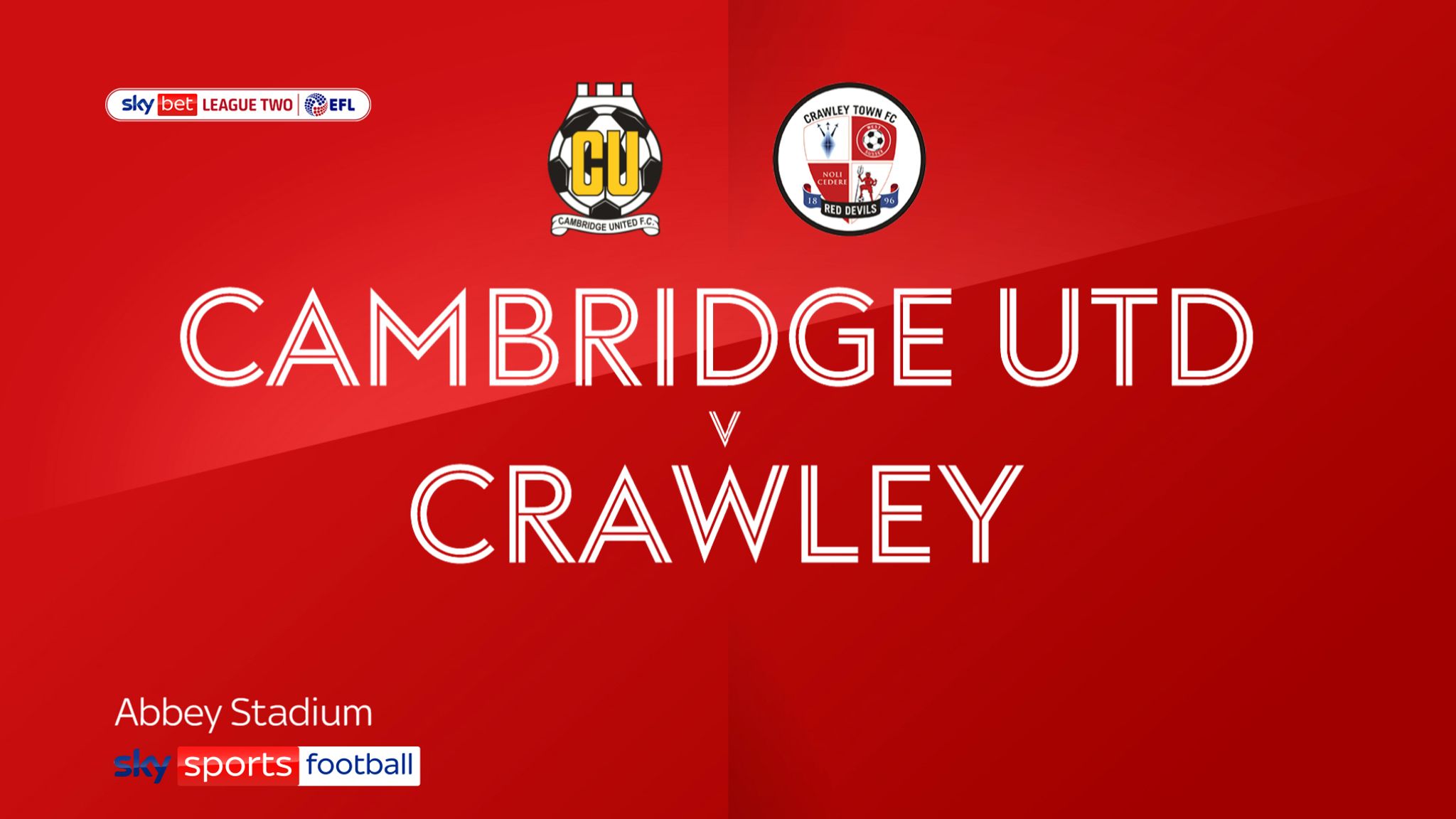 Cambridge vs Crawley