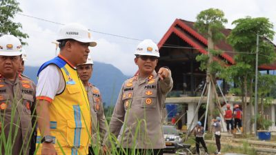 Tinjau Bendungan Keureuto, Kapolres Aceh Utara Katakan Ini