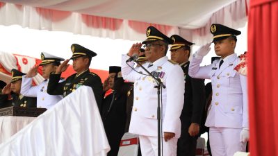 Pj Bupati Mahyuzar Irup Upacara HUT RI Ke-79 di Aceh Utara 