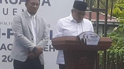 Paslon Bustami Hamzah-M.Fadhil Rahmi Resmikan Posko Relawan 