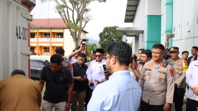 Kapolres Aceh Tengah dan Forkopimda Tinjau Kedatangan Logistik Pilkada 2024