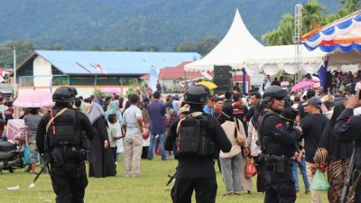 Lokasi Kampanye IDAMAN Dijaga Ratusan Polisi 