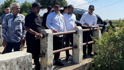 Bupati Aceh Utara Ayah Wa Tinjau Masalah Irigasi dan Pemasangan Geobag di Seunuddon