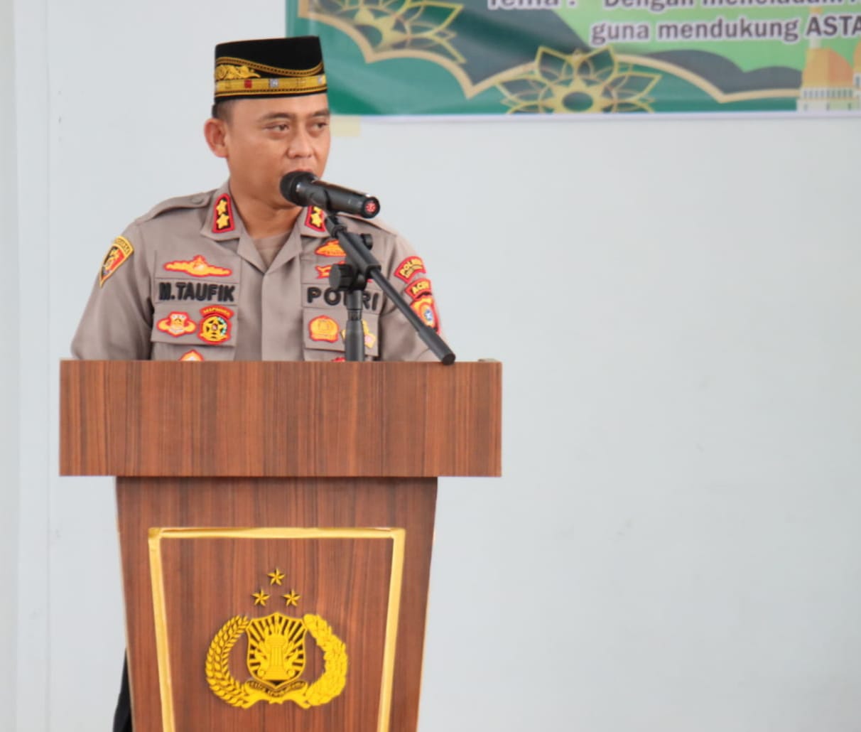 Kapolres Aceh Tengah AKBP Muhamad Taufiq, S.I.K., M.H, pada momentum peringati maulid nabi Muhammad Saw.