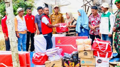 Tiga Unit Rumah Terbakar di Babussalam Baktiya, Pemkab Aceh Utara Salurkan Bantuan