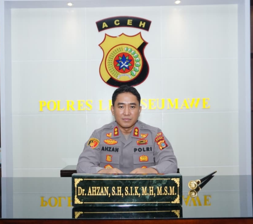 Kapolres Lhokseumawe AKBP Dr. Ahzan, S.H., S.I.K., M.S.M., M.H.