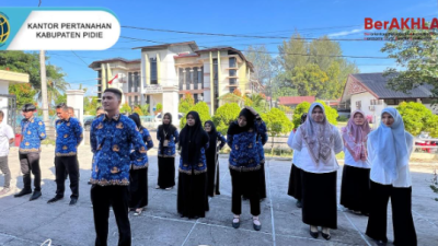 Kantor Pertanahan Pidie Gelar Upacara Sumpah Pemuda ke-97
