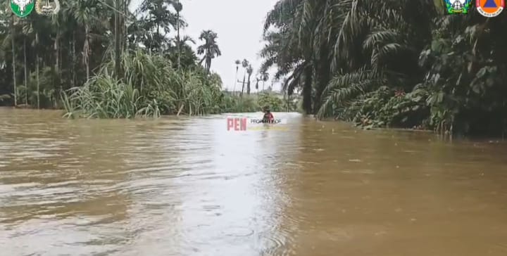 Banjir  melanda Aceh Selatan yang terjadi dua hari terakhir masih menggenang di salah satu lokasi, Rabu, (26/11/2025).(Foto/mediaaceh.co.id/istimewa).