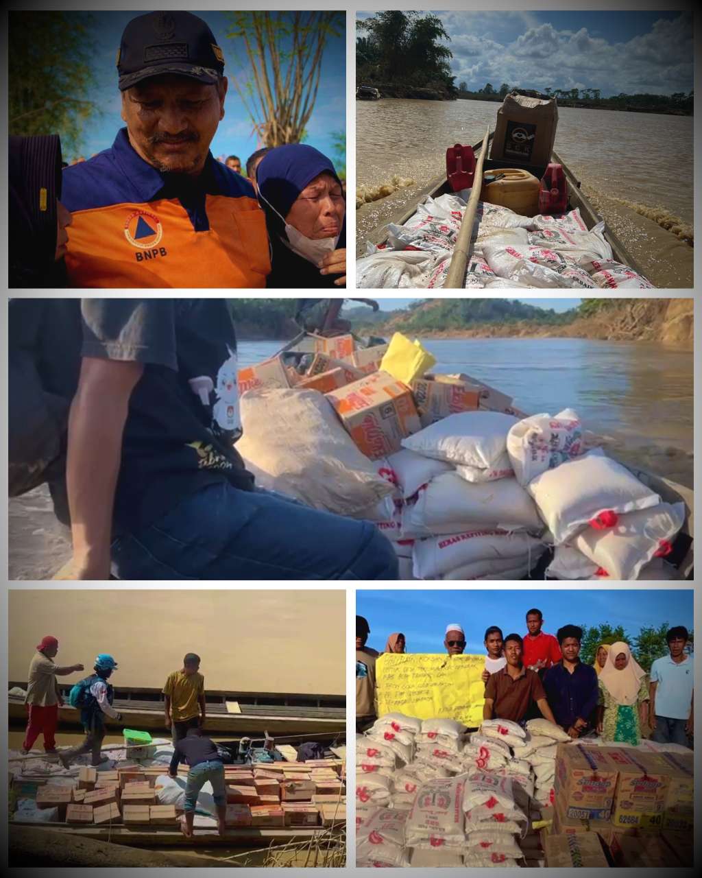 Tak Meski Lewat Darat, Jalur Sungai Alternatif Menyuplai Sembako ke Wilayah Terdampak yang Sulit Dijangkau Jalur Darat.