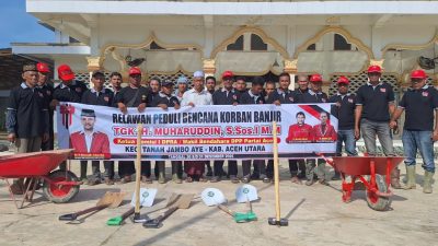 Partai Aceh Turunkan Ratusan Relawan di Tempat Ibadah Pascabanjir Bandang 