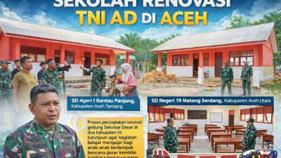 KASAD BAKAL RESMIKAN DUA SEKOLAH HASIL RENOVASI TNI AD DI ACEH