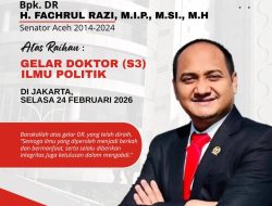 Mantan Jubir Partai Aceh Raih Doktor Ilmu Politik, Perjalanan Akademik Linear Sejak Sarjana