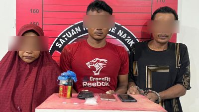 Kasus Sabu di Dua Kecamatan, Satresnarkoba Polres Aceh Utara Tangkap Dua Pria dan Seorang Perempuan