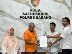 Satreskrim Polres Sabang Gelar Permohonan RJ Terhadap MA