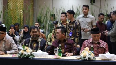 Gubernur Aceh Muzakir Manaf bersama jajaran Pemerintah Aceh dan DPR Aceh menghadiri Entry Meeting Pemeriksaan LKPD Tahun 2025 oleh BPK RI di Gedung BPK RI Jakarta, Kamis (2/4/2026), sebagai langkah awal audit pengelolaan keuangan daerah.