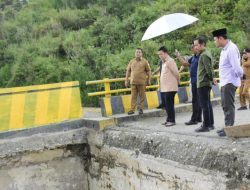 Tinjau Jembatan Gemboyah, Bupati Haili: Pak Wagub Mohon Segera Diperbaiki