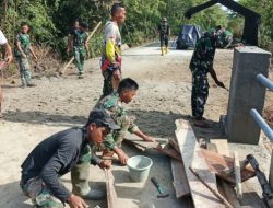Satgas TNI-AD Kebut Finishing Jembatan Trumon-Bulohseuma 