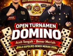 Terbuka untuk Umum, Turnamen Domino PWI–Polres Bener Meriah Siapkan Hadiah Fantastis