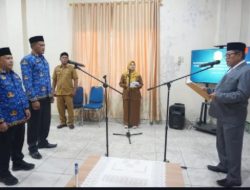 Plt Sekda Aceh Timur Lantik Dua Pejabat Administrator Disdikbud