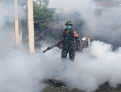 Koramil Sawang Gencarkan Fogging, Sejumlah Desa Disemprot 