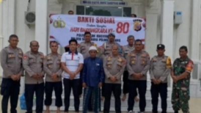 Polsek Sukakarya Polres Sabang Gelar Bakti Religi di Masjid Jamik Baitul Muna