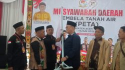 Tagore AB: PETA Harus Tetap Menjadi Penjaga Persatuan dan Mitra Pembangunan Daerah