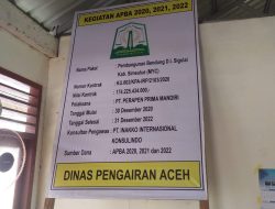MaTA Desak APH Usut Bangunan Irigasi Sigulai Senilai Rp 174,2 Miliar