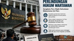 MK Perkuat Perlindungan Hukum Wartawan, Sengketa Pers Wajib Dahulukan Mekanisme UU Pers