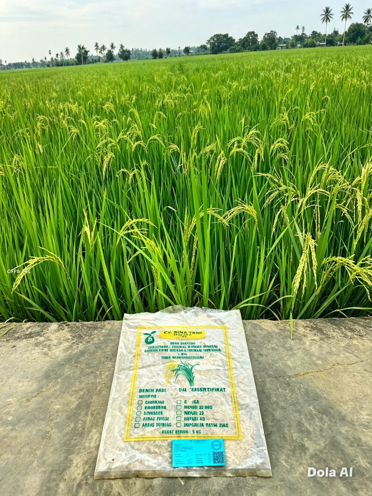 Hasil tanaman padi dari bibit padi bantuan pemerintah untuk petani di Kecamatan Langkahan, Aceh Utara. Sumber foto : Muhammad Hasan. 