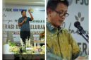 Ketua Kopsen Baitul Qiradh Baburrayyan Rizwan Husein sedang sosialisasi cara Penguatan Jaringan Usaha bagi Koperasi Desa Merah Putih. 