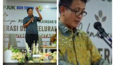 Ketua Kopsen Baitul Qiradh Baburrayyan Rizwan Husein sedang sosialisasi cara Penguatan Jaringan Usaha bagi Koperasi Desa Merah Putih. 