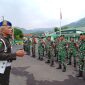 Lettu (CPM) Surianto sedang memberikan pengarahan dalam rangka penertiban kendaraan dinas militer di Halaman Makodim 0107/Aceh Selatan, Rabu, (16/9/2026).(Poto/mediaaceh.co.id/istimewa).
