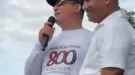 Saat penunjukan Barona Raja oleh Bupati Aceh Utara Ayah Wa sebagai ketua ODGJ Aceh Utara pada acara Harlah Samudra Pasai dan Aceh Utara ke-800 tahun, Minggu, (13/9).