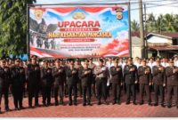 Wakapolres Asel bersama PJU Polres foto bersama seusai upacara peringatan Hari Kesaktian Pancasila di Aceh Selatan.(Foto/mediaaceh.co.id/istimewa).