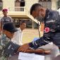 Dalam rangka peringatan HUT TNI ke-81, TNI AL. Lakukan pengobatan gratis terhadap warga. 