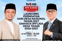 Lounching peringatan Hari Desa Nasional 2027 dan Kick Off Liga Indonesia 2926-2027 di Bandung Barat Jabar, Sabtu, (10/10/2026).(Foto/mediaaceh.co.id/istimewa).