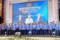 Pelantikan pengurus PWI Sumsel oleh ketua PWI Pusat. 