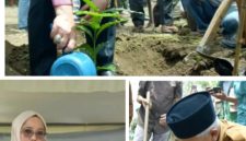 Bupati Tagore Sedang Menanam Bibit kopi bersama Wakilnya Armia pada saat penyaluran perdana 10,2 juta  bibit kopi di Kampung Bumi Ayu  kecamatan Timang Gajah Bener Meriah