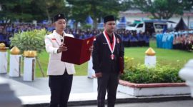 Pemuda Gayo Baca Naskah Sumpah Pemuda di Upacara yang diselenggarakan dihalaman Sekretaris Daerah Aceh Tengah (28/10/2026)