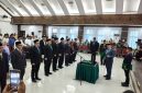 Bupati Aceh Utara H. Ismail A Jalil, SE., MM saat melantik pejabat di lingkungan pemerintah kabupaten Aceh Utara, Jum'at, (30/10).