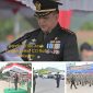 Dandim 0106/Aceh Tengah Letkol Czi Rudi Hariyanto saat membaca amanat Panglima TNI pada upacara HUT TNI Ke-80 tahun 2026.