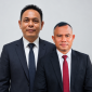 Plt Kadinkes Aceh Utara Nurzahri, S.KM., M.K.M bersama Ketua ODGJ Aceh Utara Mawardi alias Barona Raja. 